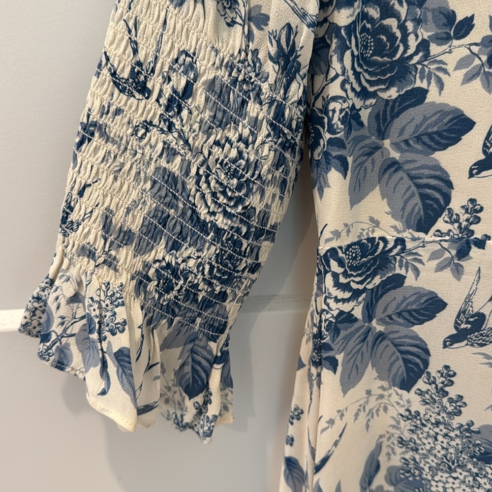 Reformation Blue Floral Midi Dress - Picture 5 of 8